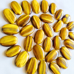 Cabochão de pedra olho de tigre, lote de atacado de pedras olho de tigre, pedras soltas polidas, cristal olho de tigre AA1