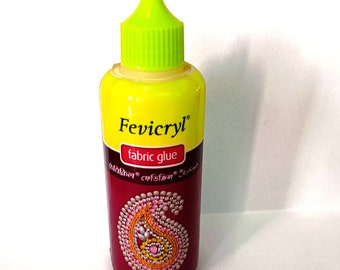 5 botellas de 80 ml de pegamento Fevicryl, pegamento Fevicryl para manualidades y pedrería.