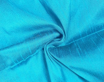Tela de seda dupioni color azul pavo real, seda sintética, tela de seda de poliéster dupioni azul verdoso para vestidos de novia y de boda.