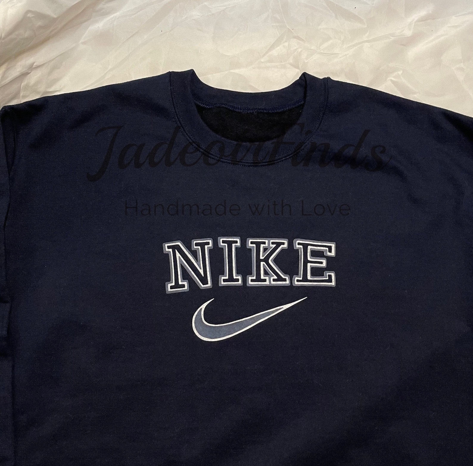 Navy Blue Vintage Nike spellout sweatshirt 90s Nike sweater | Etsy