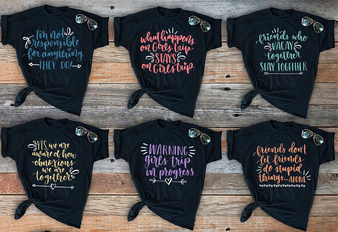Funny girls trip shirts vacation shirts best friend shirts Etsy