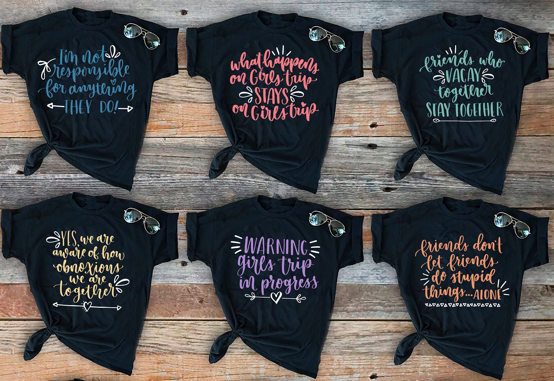 Funny girls trip shirts vacation shirts best friend shirts Etsy