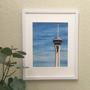 Print of handmade Stratosphere hotel, Las Vegas artwork picture