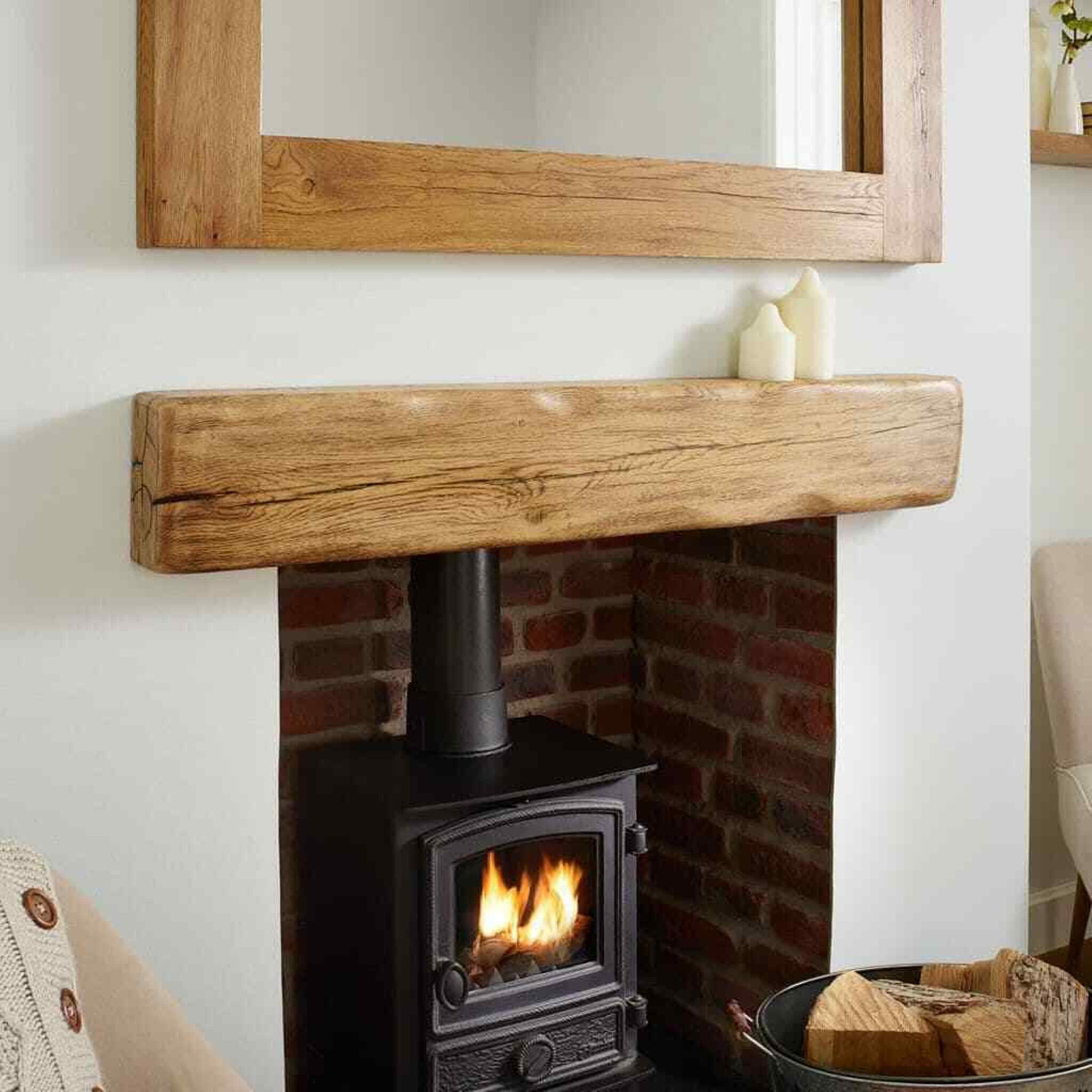 Solid Oak Beam Fireplace Mantel Floating Shelf Fireplace - Etsy Singapore