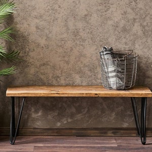 Rustic cheap hallway bench