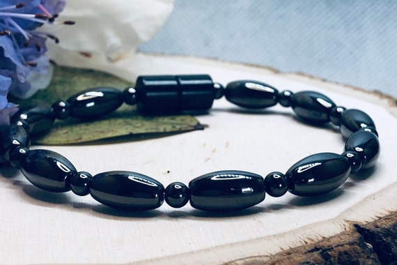 High Power Magnetic Hematite Bracelet Double Row | Hematite bracelet,  Magnetic beads, Titanium magnetic bracelet