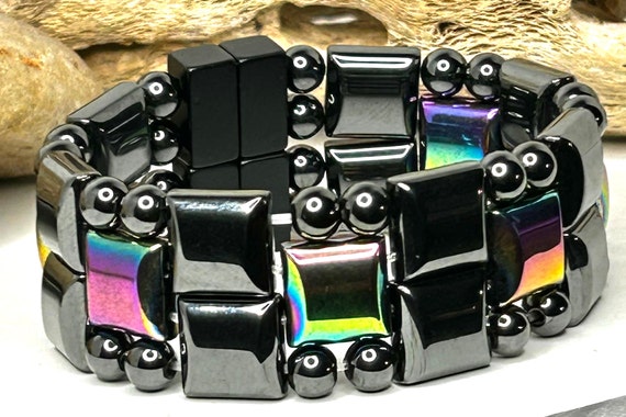 Bracelet magnétique - Billes noires