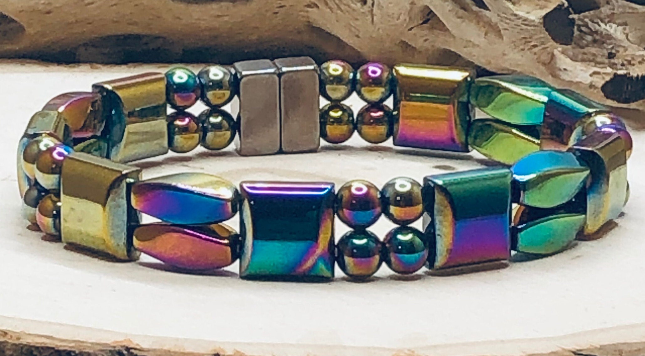 Rainbow Hematite / 6MM Bracelet / Healing Bracelet / Rainbow Hematite / 6MM  Bracelet - Etsy