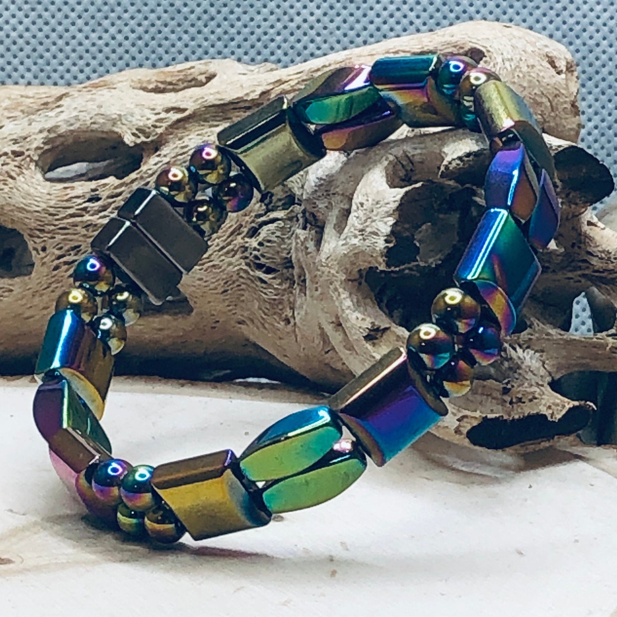 10mm Warrior Bracelet made with rare Gemstones and magnetic Hematite -  Powerful Bracelet - High energy Bracelet - Bracelet for him.