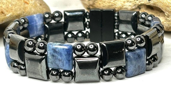 Hematite Magnetic Therapy Bracelet Turquoise Trey Rice