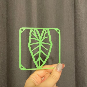 Alocasia Frydek plant Ikea greenhouse plant fan cover - CPU grill / shroud- 3d printed - milsbo klingsbo detolf rudsta fabrikor baggebo