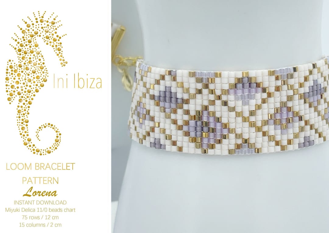 Pattern, PDF Download, Bracelet, Miyuki Delica, Delica Beads, Woven ...