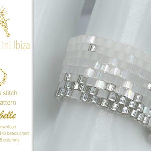 Beaded ring pattern “Mabelle” for Peyote – immediate PDF digital download, the pattern is very easy to follow, Ini Ibiza design