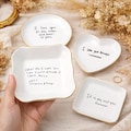 Handwritten Note Jewelry Dish Gift, Custom Handwriting Gift, Daughter Wedding Gift, Unique Keepsake For Mom, Gift For Wife, Grandma Keepsake