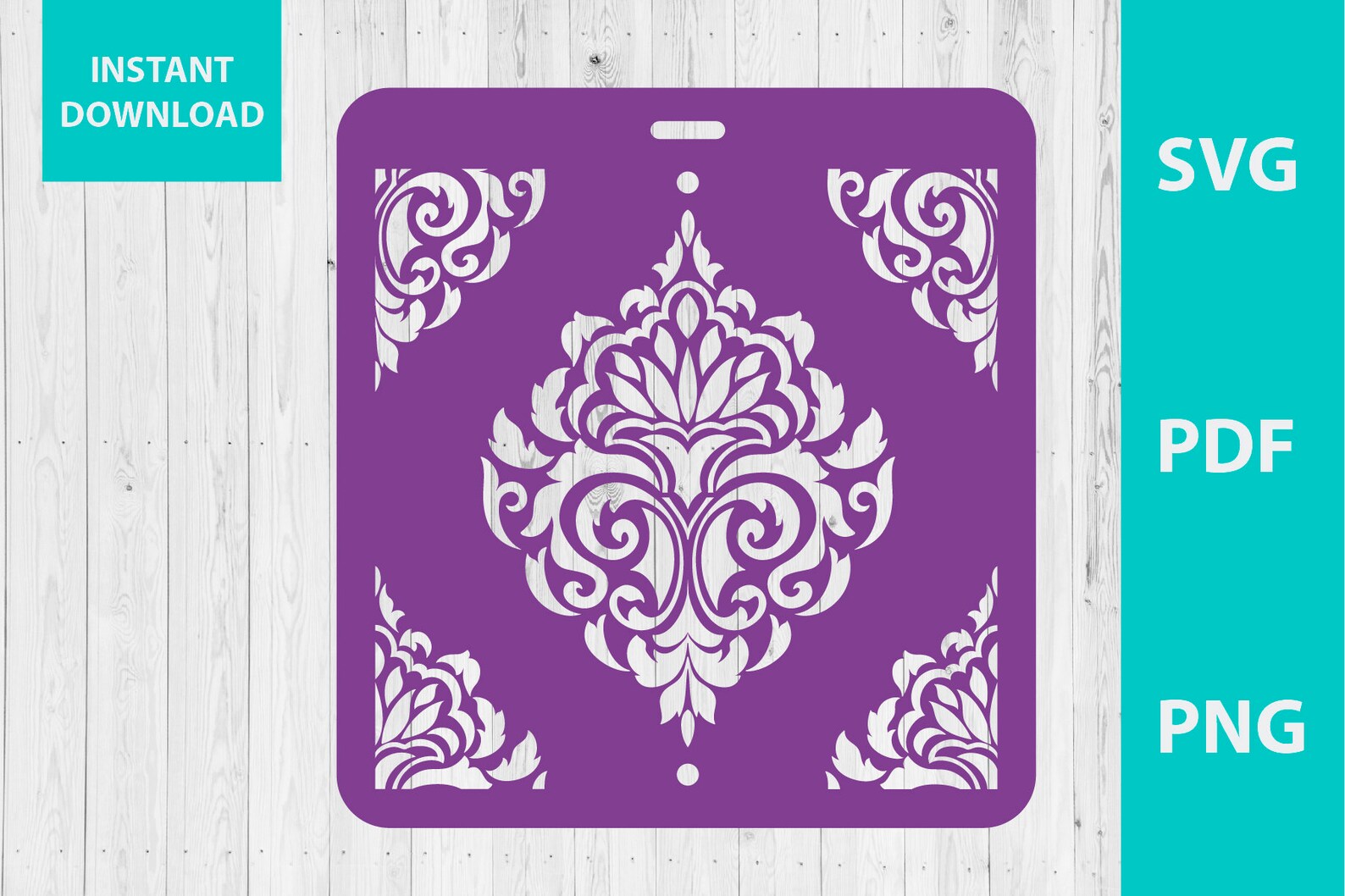 Damask Stencil Svg Damask Svg Stencil SVG Damask Vector for Etsy