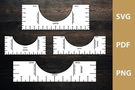 Download T-shirt placement ruler svg shirt ruler svg ruler svg | Etsy