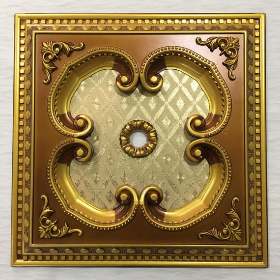 Square Designed Vintage Looking Ceiling Medallion For Canada Vintage Looking Ceiling Medallion, Rectangular Ceiling Medallions Canada