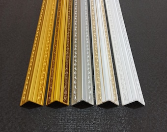 Embroidered Decorative Plastic Corner Decor Brown, Gold, Silver, Bronze, Paintable - 10 Pieces Packaged