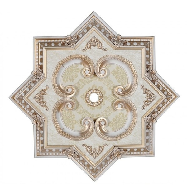 Star Ceiling Medallion for Chandeliers 90cm 35.43'' Modern, European Style, Vintage-looking Ceiling Medallion for Chandelier