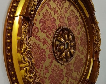 Round Ceiling Medallion for Chandeliers 60cm  23.62&#39;&#39;  Modern, European Style, Vintage-looking Ceiling Medallion for Chandelier
