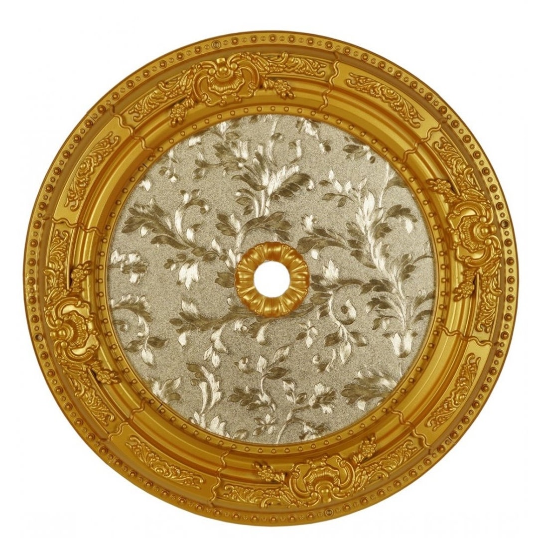 Split Deckenmedaillon Aus PU – Selbstklebende Rosette Für Lampen, 30,5 Cm Durchmesser