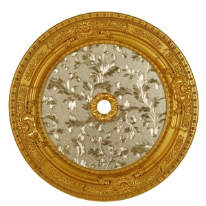 Round Ceiling Medallion for Chandeliers 60cm 23.62&#39;&#39; Modern European Style Vintage-looking Ceiling Medallion for Fans