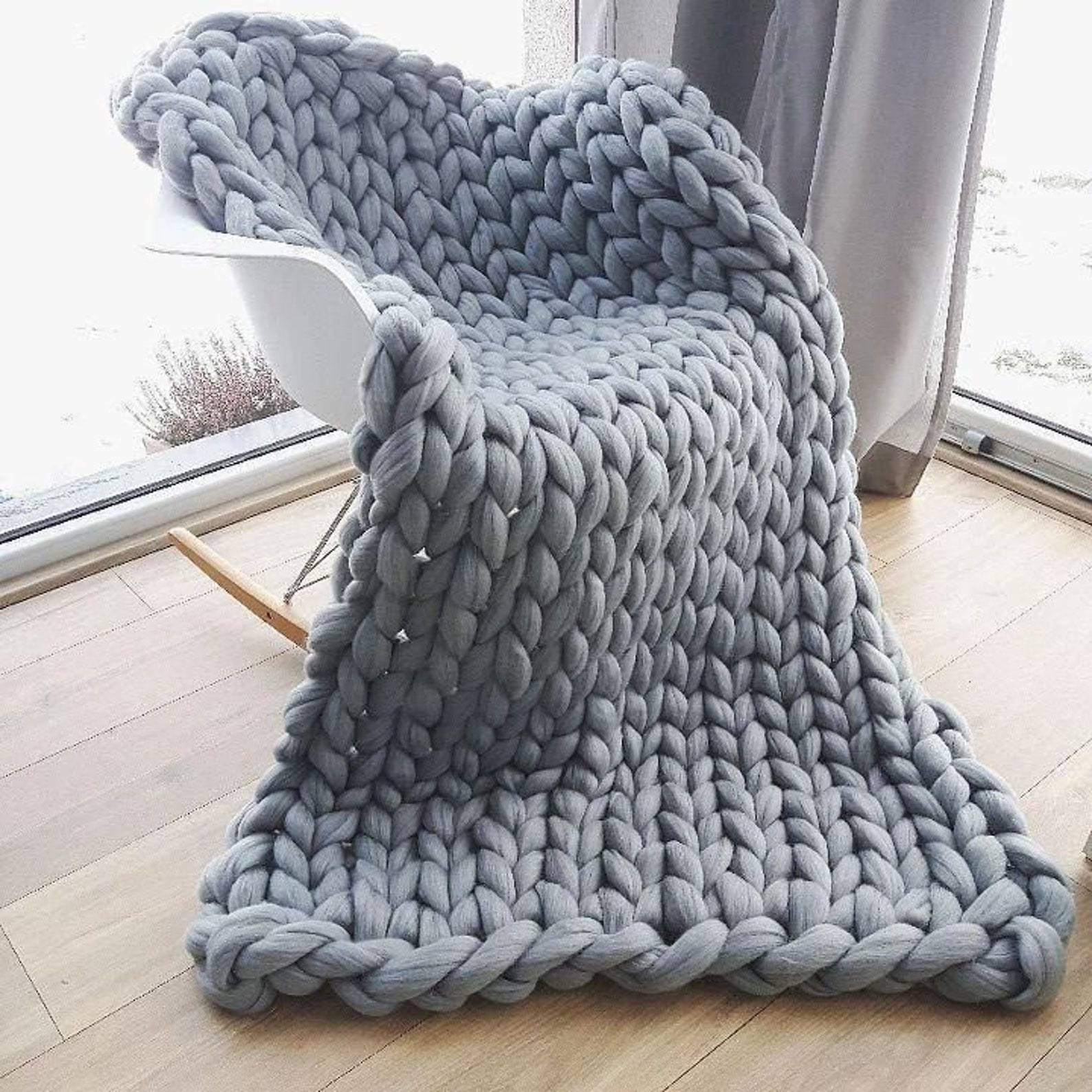Chunky knit Home Decor knotted blanket weighted blanket Etsy