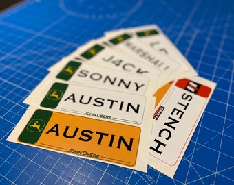 Personalised Number Plates, Vinyl Stickers, Childs Ride On Agricultural Toy Tractors & Cars