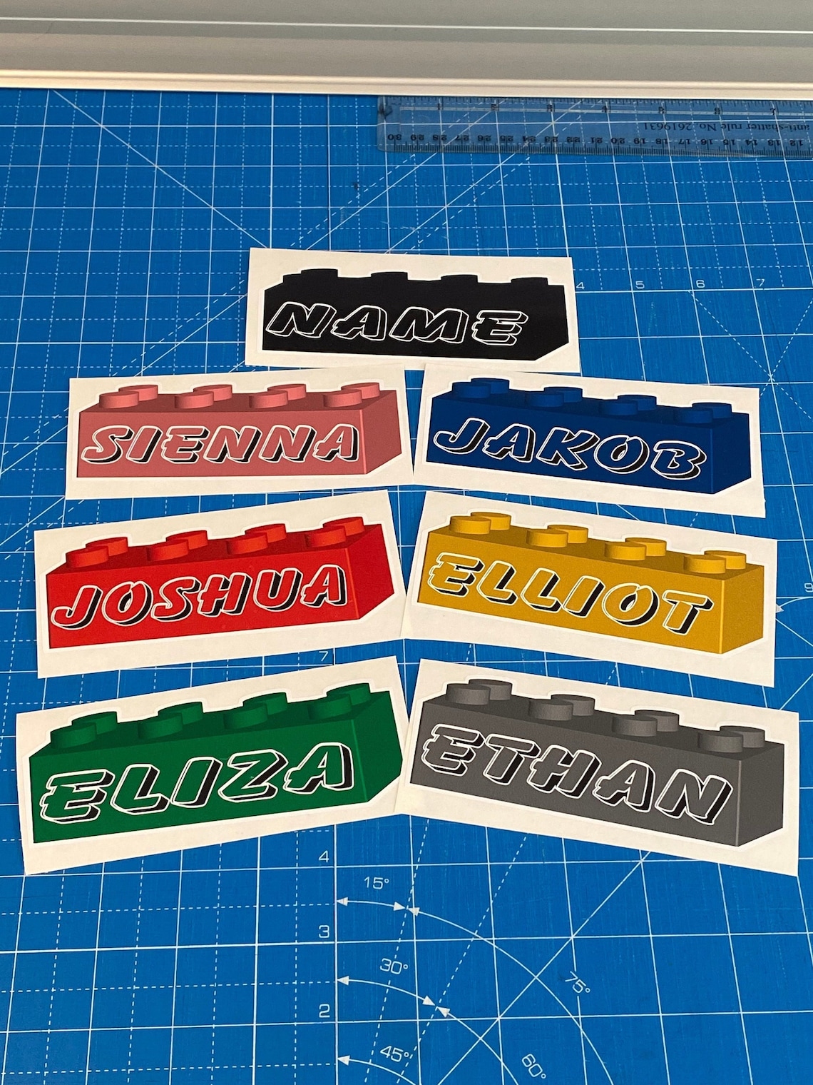 LEGO Brick Stickers x 2 Personalised For Storage Boxes Etsy.de