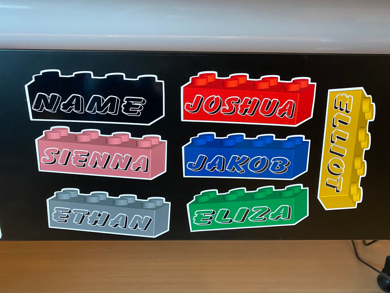 LEGO Brick Stickers x 2 Personalised For Storage Boxes Etsy.de