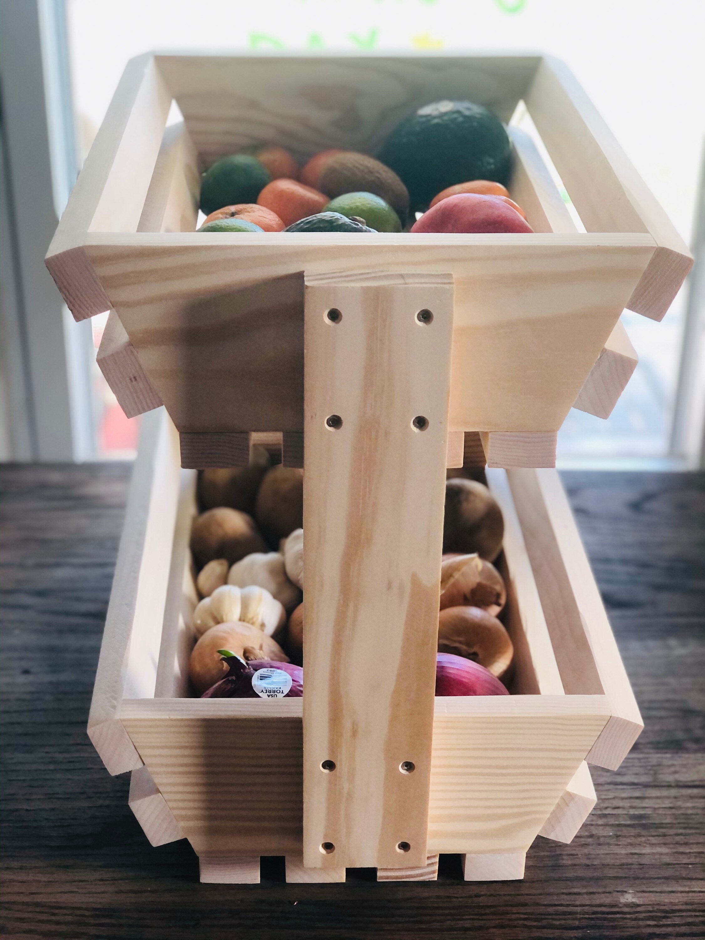 Wooden Fruit Basket/ Fruit bowl/counter top decor/Produce Etsy