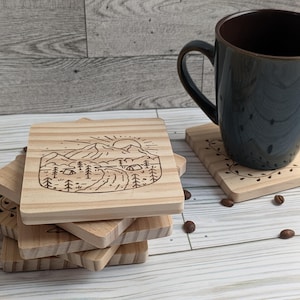 Wood Burned Coasters