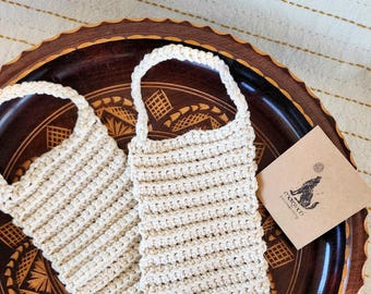 Unbleached Cotton Back Scrubber: Natural Exfoliating Shower Strap