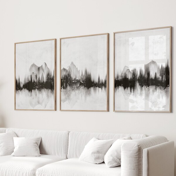 Abstract Mountain Art Etsy