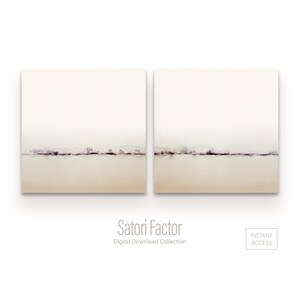 Minimalist Landscape Painting Set: Beige Abstract Art (Digital Download) image 9
