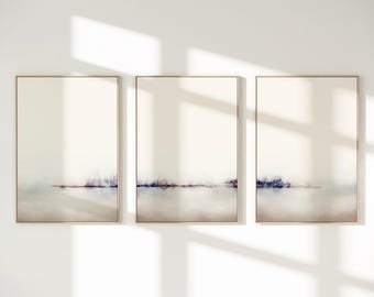 Neutral Landscape Art Print Set: Minimalist Triptych (Digital Download)