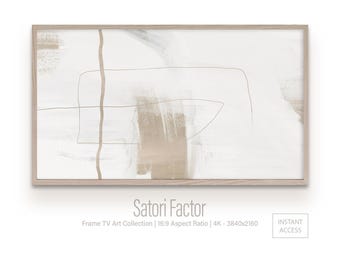 Arte para TV Samsung Frame: Pinceladas abstractas neutras (Descarga digital)