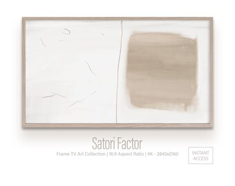 Arte para TV Samsung Frame: Pinceladas abstractas neutras (Descarga digital)