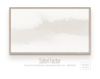 Arte abstracto neutro con pinceladas para Samsung Frame TV (descarga digital)