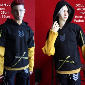 SD+/ 70cm Uncle BJD Black and Yellow Hoodie