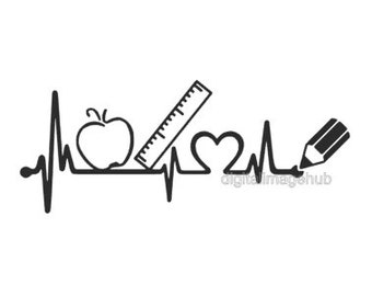 Download Teacher Heartbeat Etsy