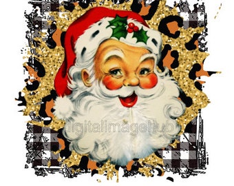 santa svg, santa png, Christmas svg, Christmas png, Christmas download, Christmas digital, buffalo plaid svg, buffalo plaid png, leopard svg