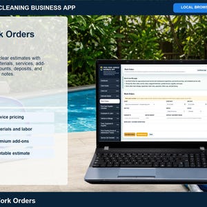 Aplicación para empresas de limpieza de piscinas, registro de servicios, planificador de rutas (descarga digital) imagen 5