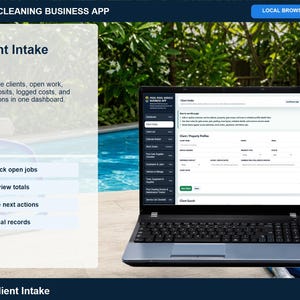 Aplicación para empresas de limpieza de piscinas, registro de servicios, planificador de rutas (descarga digital) imagen 2
