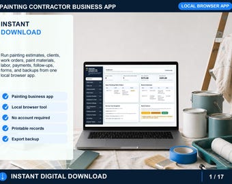 App voor schildersbedrijven: offertes, werkorders, klantenbeheer (digitale download)