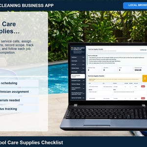 Aplicación para empresas de limpieza de piscinas, registro de servicios, planificador de rutas (descarga digital) imagen 6
