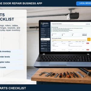 Garage door repair employees and labor page for tracking technicians, roles, labor rates, availability, and team notes.