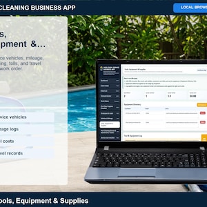 Aplicación para empresas de limpieza de piscinas, registro de servicios, planificador de rutas (descarga digital) imagen 9