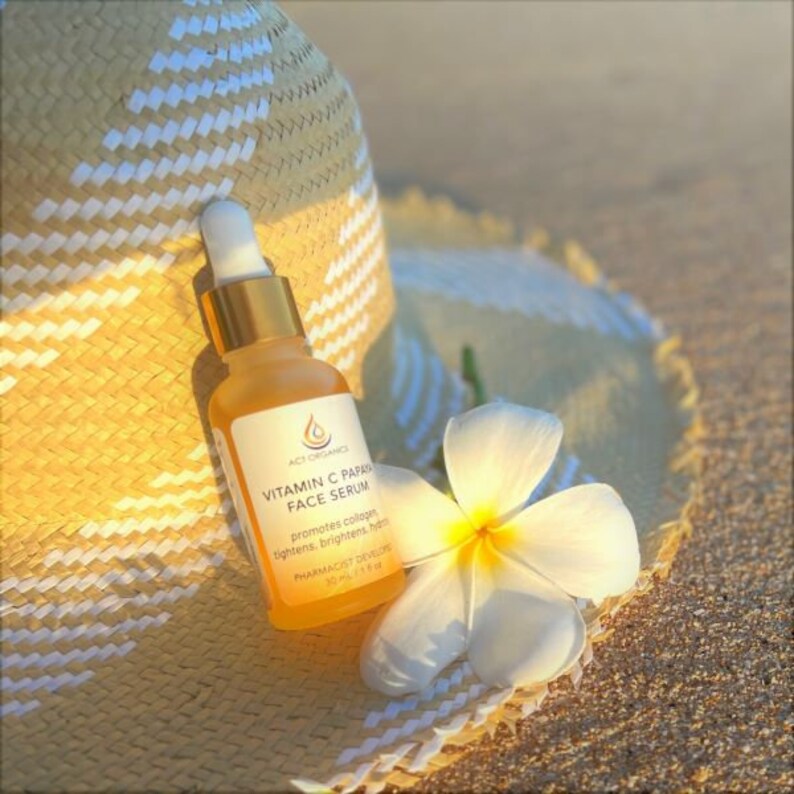 Vitamin C Papaya Allnatural Face Serum Etsy