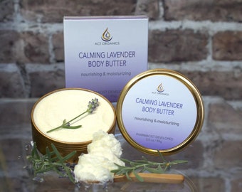 Lavender body butter | all-natural moisturizer | skin softener | butter for dry skin | nourishing + hydrating + soothing